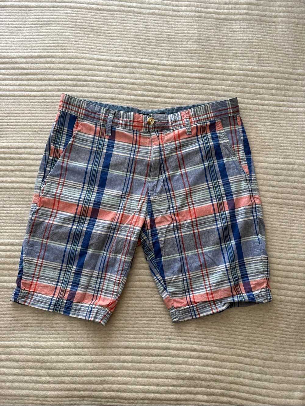 Sz W32 - U.S. Polo Assn. Men's Hartford Flat Front Plaid Shorts